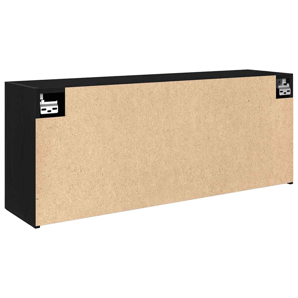 vidaXL Wisząca szafka łazienkowa, czarna, 100x25x40 cm