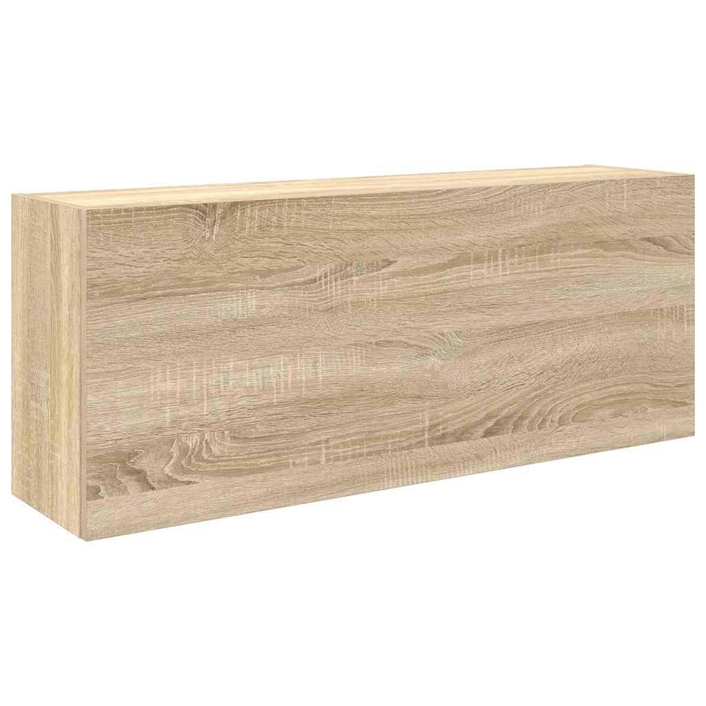 vidaXL Wisząca szafka łazienkowa, dąb sonoma, 100x25x40 cm