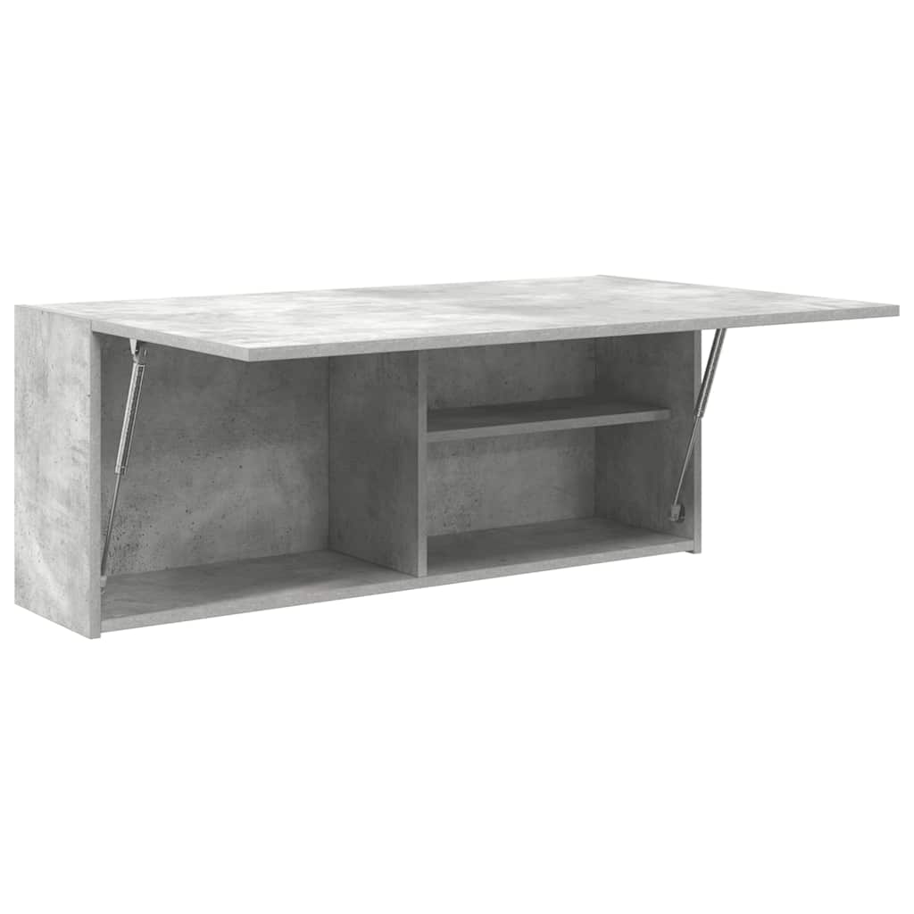 vidaXL Wisząca szafka łazienkowa, szarość betonu, 100x25x40 cm