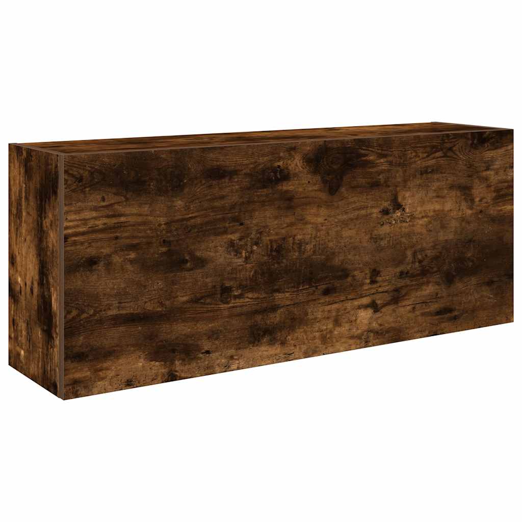 vidaXL Wisząca szafka łazienkowa, przydymiony dąb, 100x25x40 cm