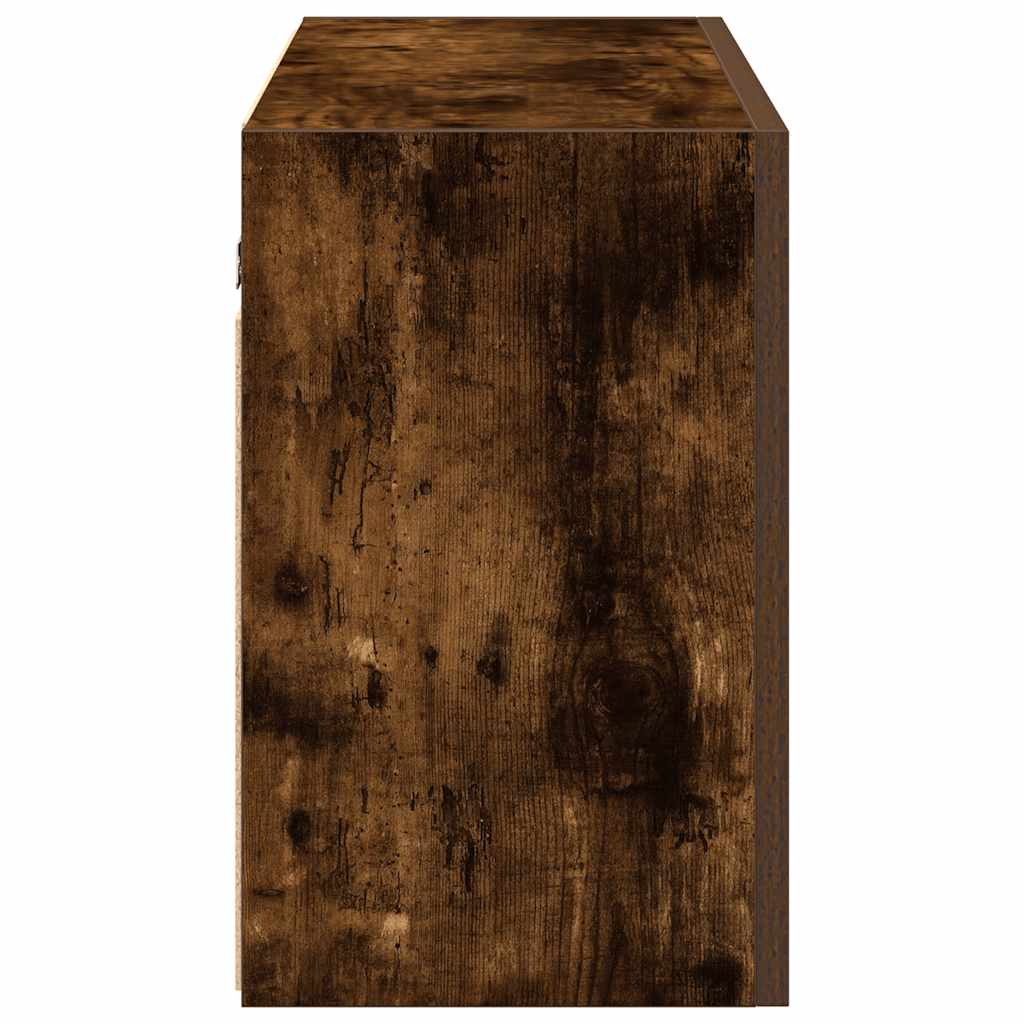 vidaXL Wisząca szafka łazienkowa, przydymiony dąb, 100x25x40 cm