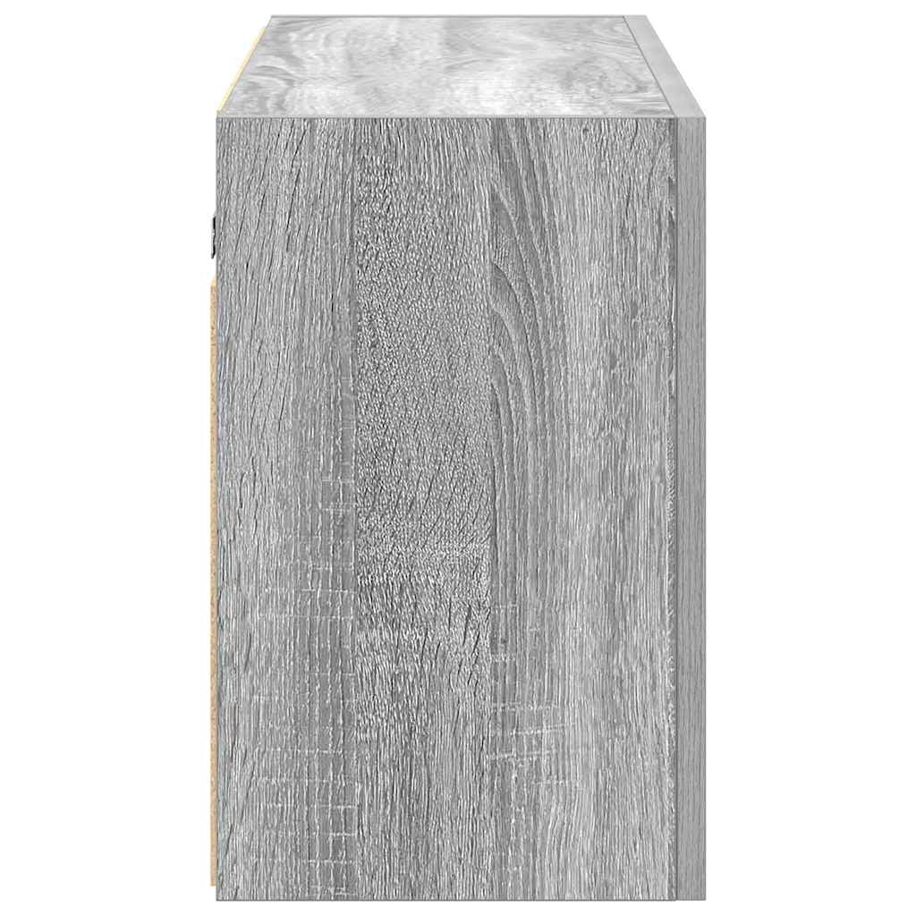 vidaXL Wisząca szafka łazienkowa, szary dąb sonoma, 100x25x40 cm