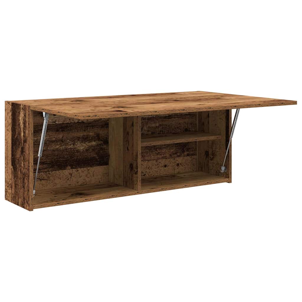 vidaXL Wisząca szafka łazienkowa, stare drewno, 100x25x40 cm