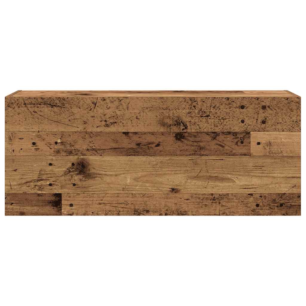 vidaXL Wisząca szafka łazienkowa, stare drewno, 100x25x40 cm