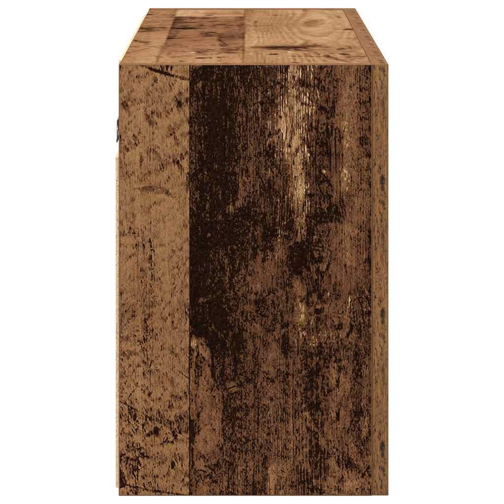 vidaXL Wisząca szafka łazienkowa, stare drewno, 100x25x40 cm