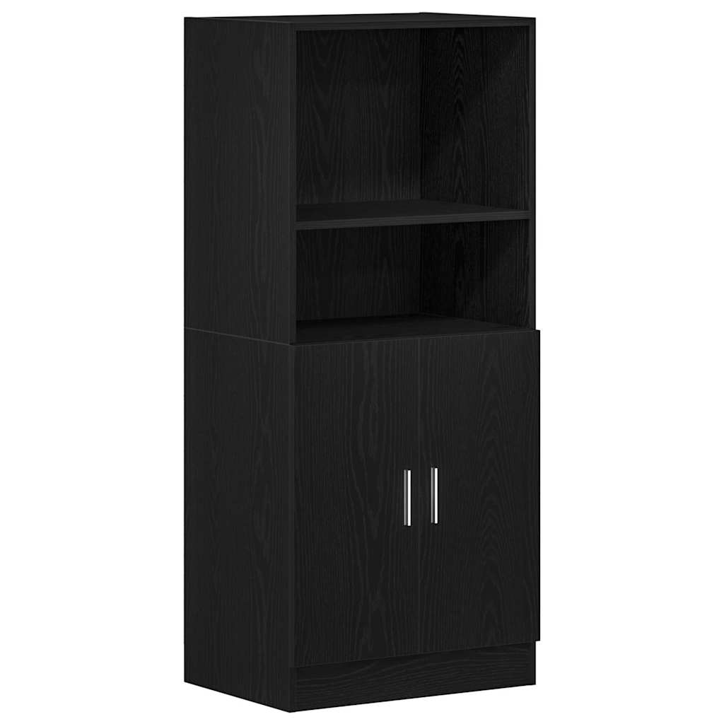 vidaXL Szafka kuchenna, czarna 57x41,5x131,5cm materiał drewnopochodny