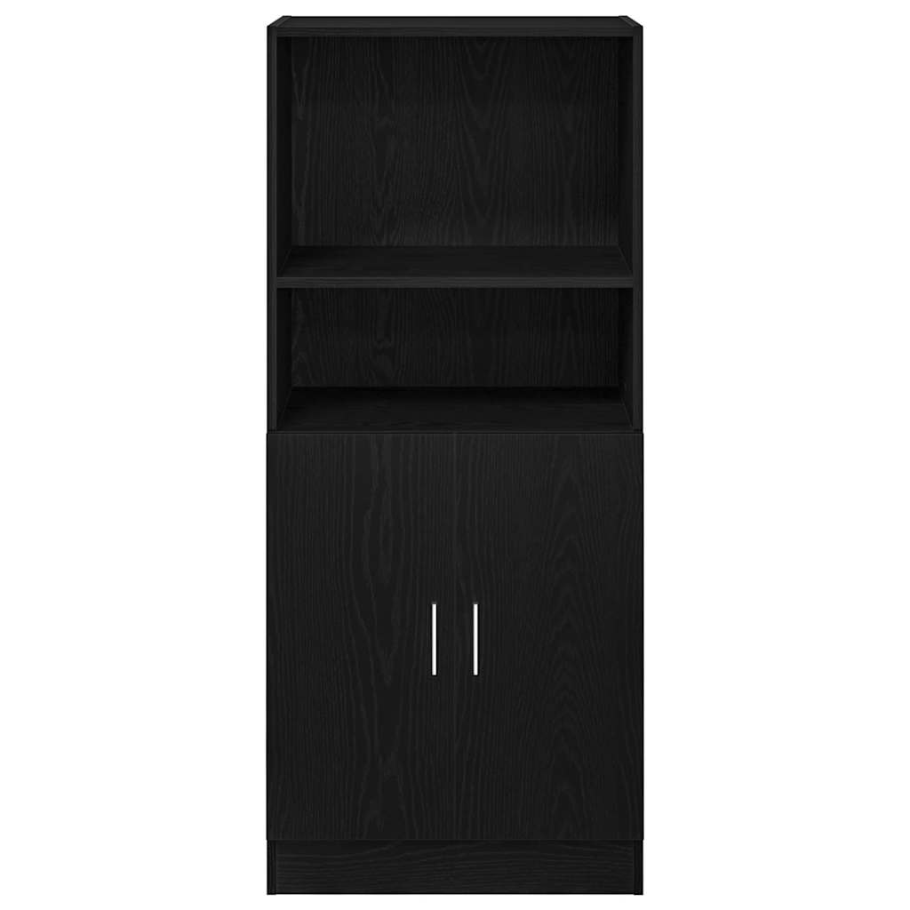 vidaXL Szafka kuchenna, czarna 57x41,5x131,5cm materiał drewnopochodny