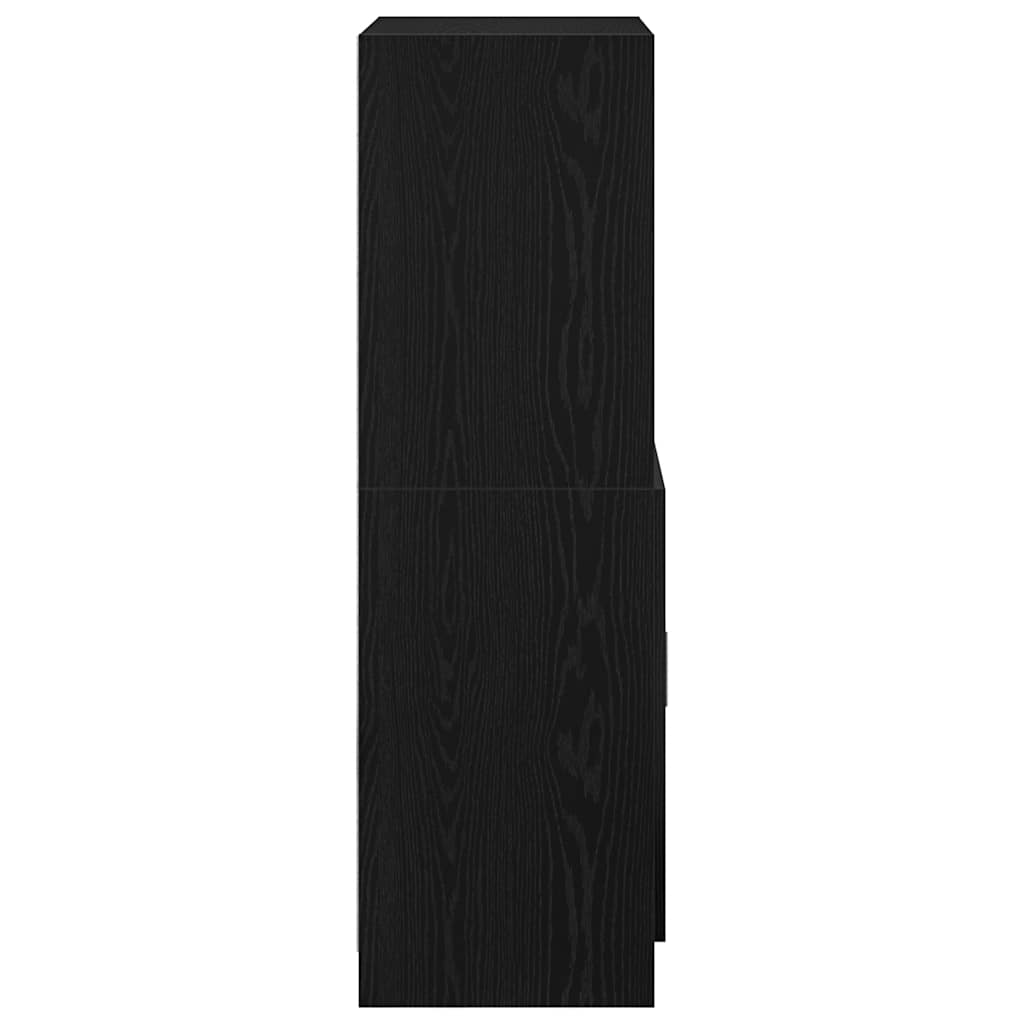 vidaXL Szafka kuchenna, czarna 57x41,5x131,5cm materiał drewnopochodny