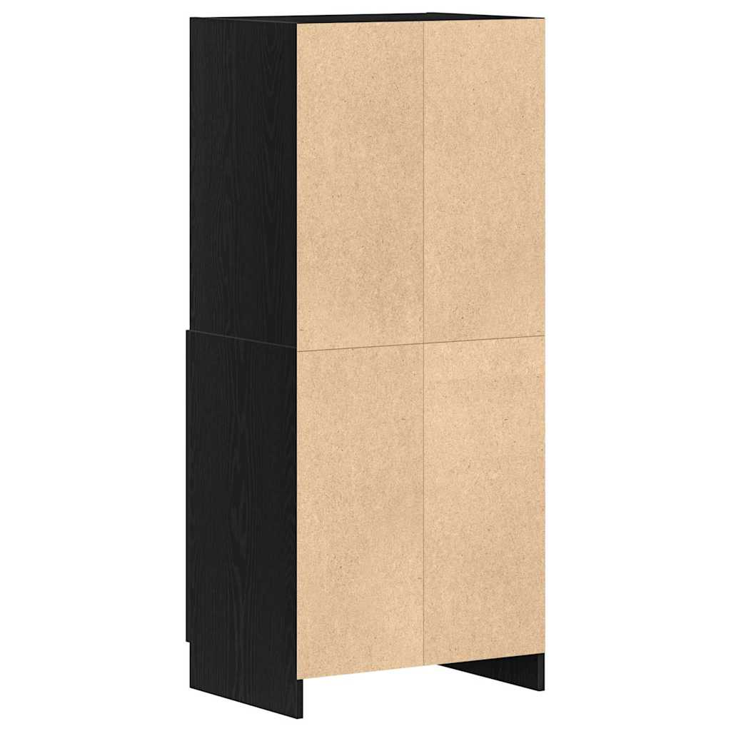 vidaXL Szafka kuchenna, czarna 57x41,5x131,5cm materiał drewnopochodny