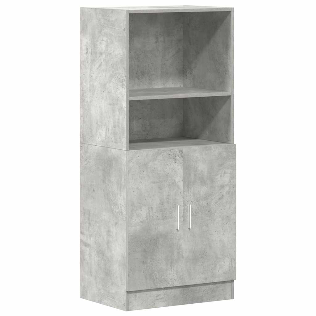 vidaXL Szafka kuchenna, szarość betonu, 57x41,5x131,5 cm