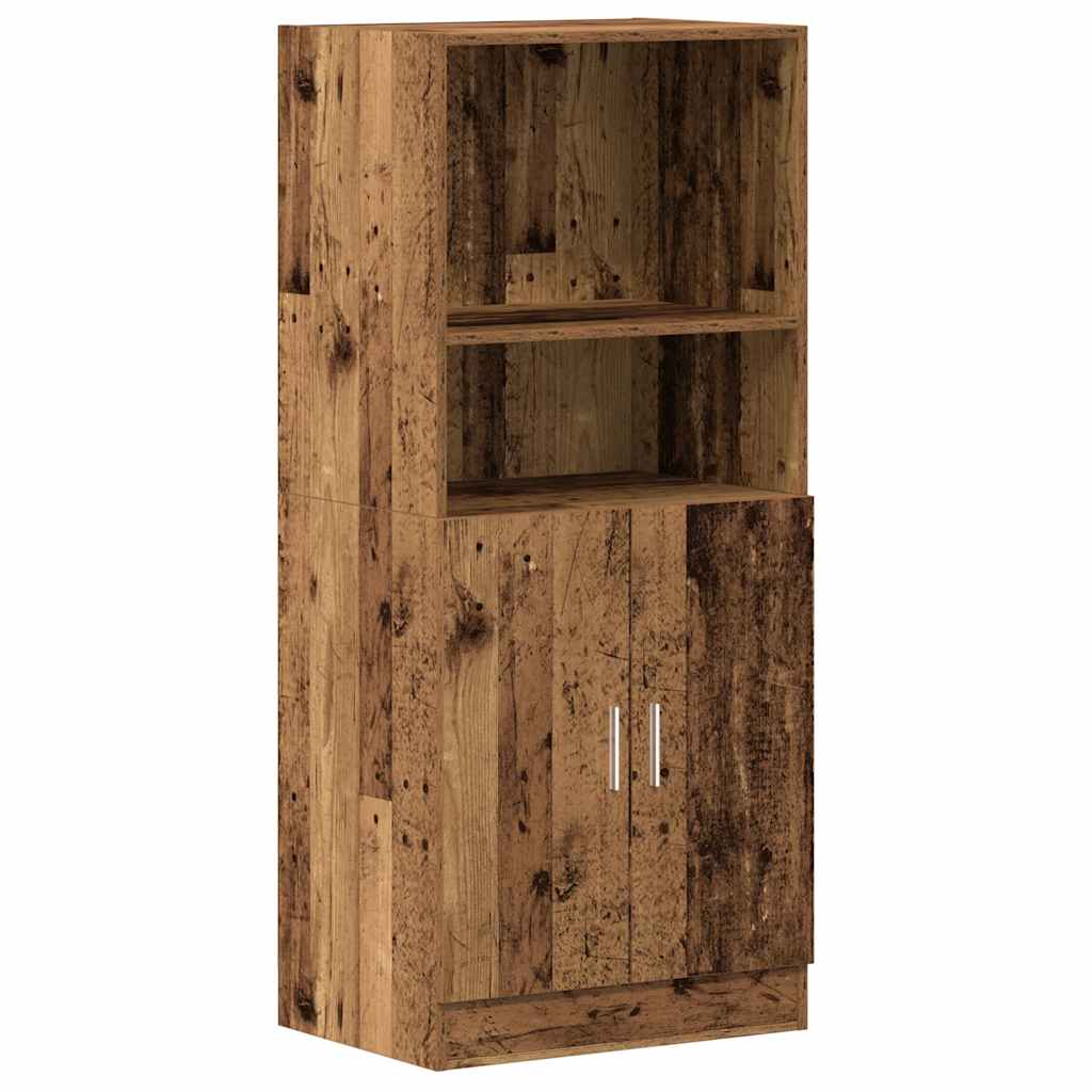vidaXL Szafka kuchenna, stare drewno, 57x41,5x131,5 cm