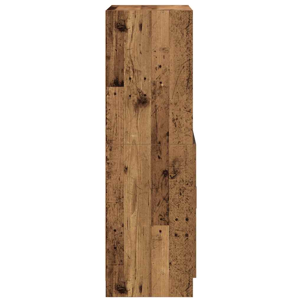 vidaXL Szafka kuchenna, stare drewno, 57x41,5x131,5 cm