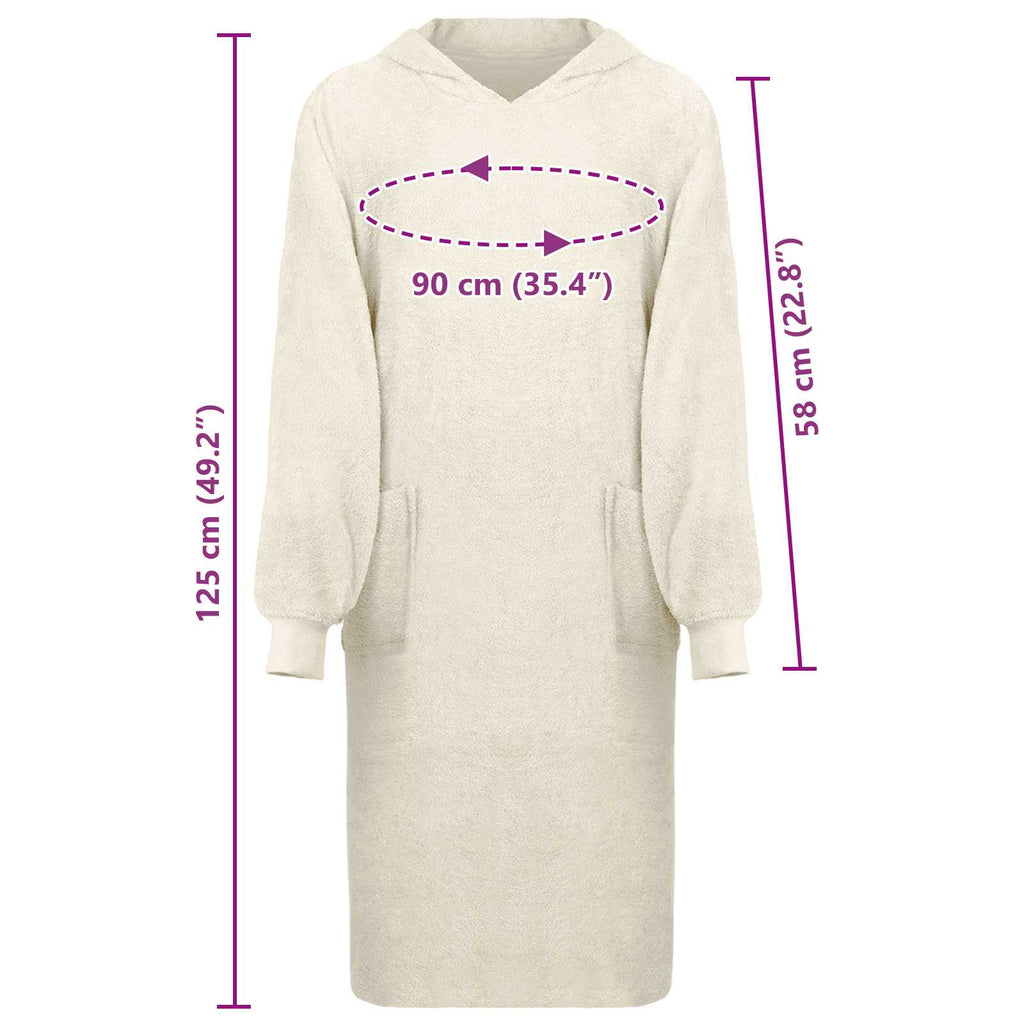 vidaXL Bluza-koc KINN Kremowy XL bawełna