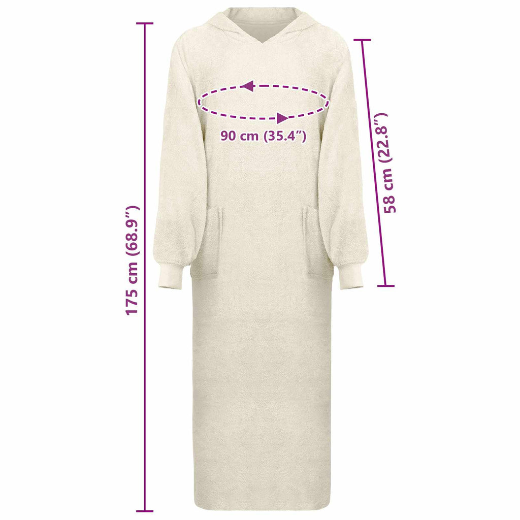 vidaXL Bluza-koc KINN Kremowy XXL bawełna