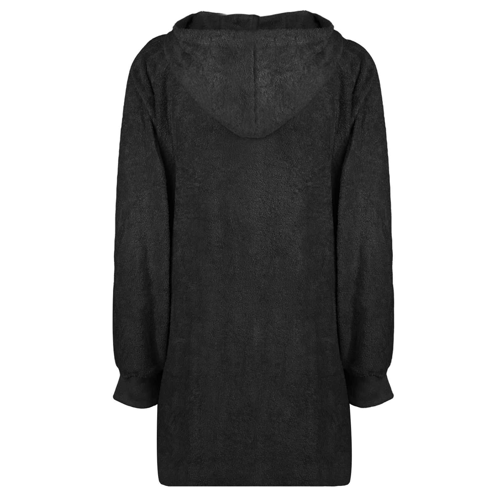 vidaXL Bluza-koc KINN Czarny L bawełna