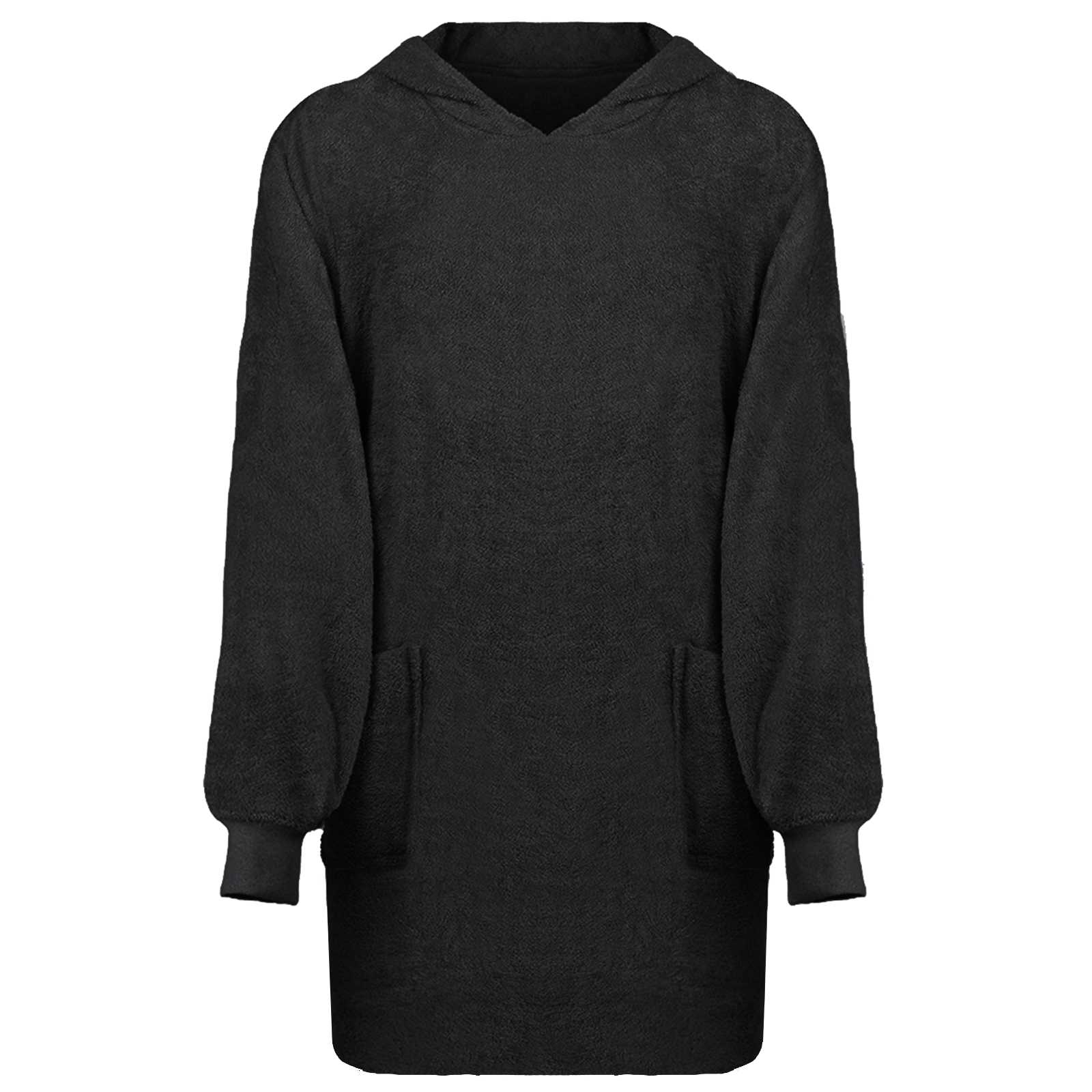 vidaXL Bluza-koc KINN Czarny L bawełna