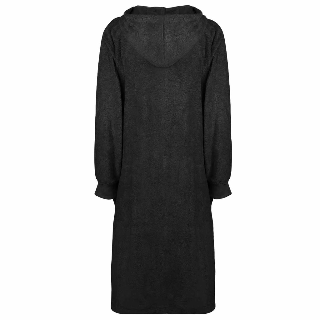 vidaXL Bluza-koc KINN Czarny XL bawełna