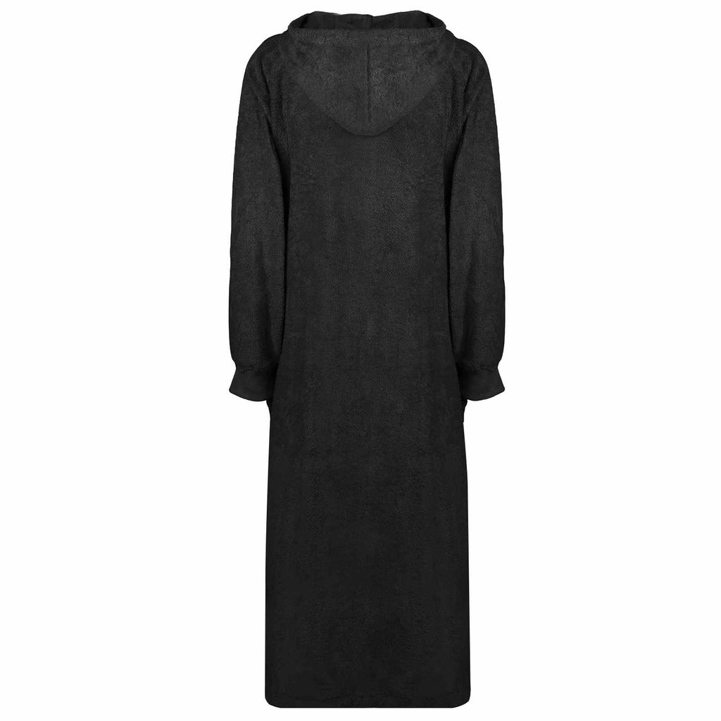 vidaXL Bluza-koc KINN Czarny XXL bawełna