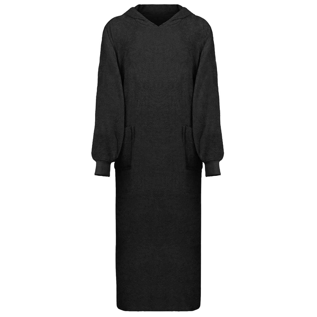 vidaXL Bluza-koc KINN Czarny XXL bawełna