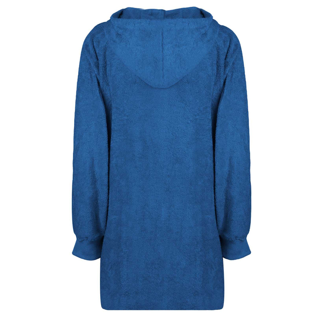 vidaXL Bluza-koc KINN Granatowy L bawełna