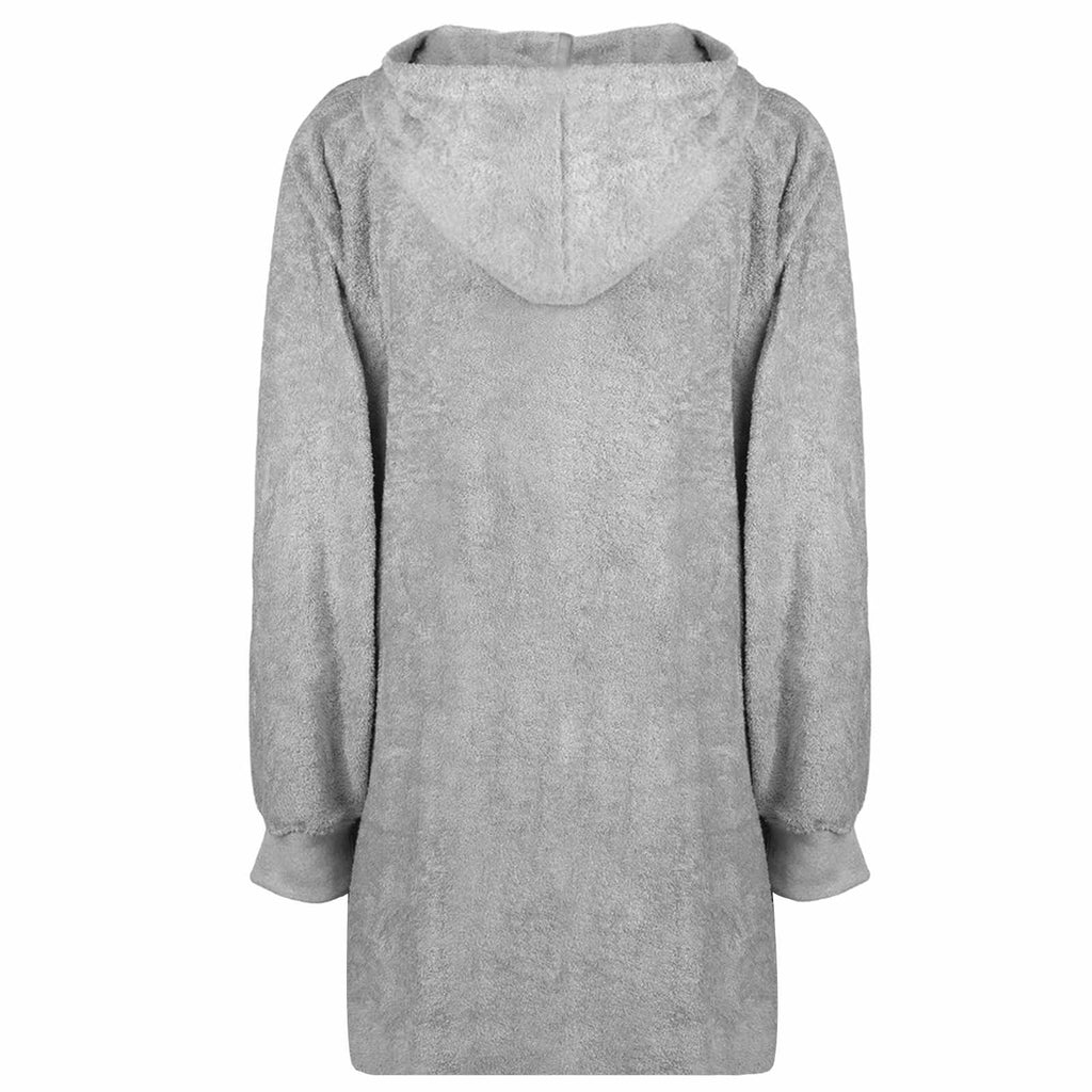 vidaXL Bluza-koc KINN Szary L bawełna