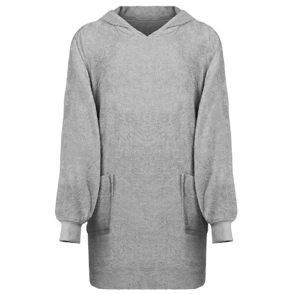 vidaXL Bluza-koc KINN Szary L bawełna