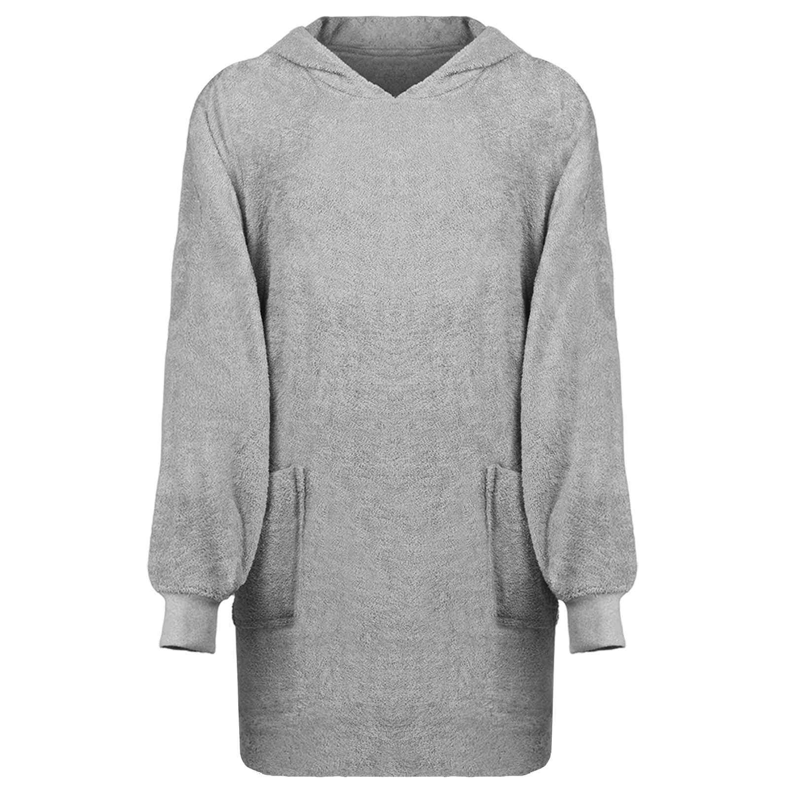 vidaXL Bluza-koc KINN Szary L bawełna