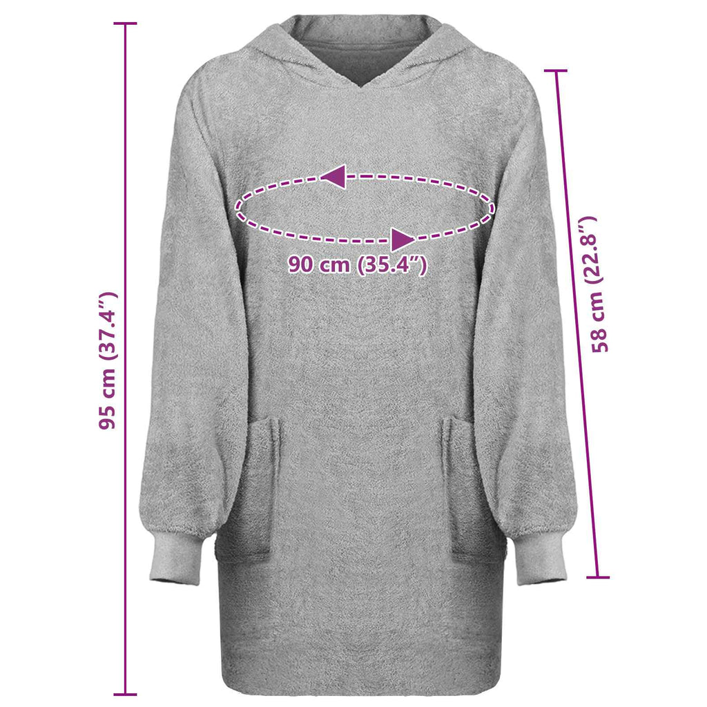 vidaXL Bluza-koc KINN Szary L bawełna