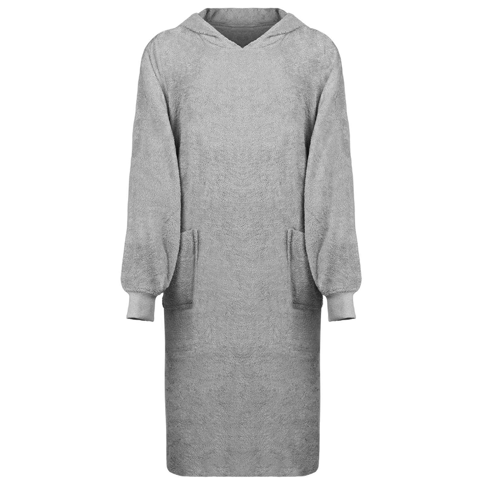 vidaXL Bluza-koc KINN Szary XL bawełna