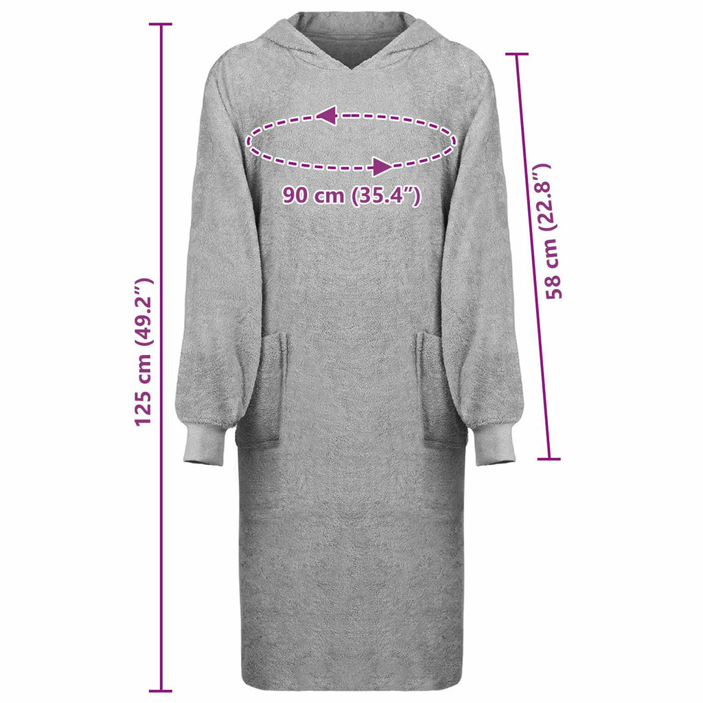 vidaXL Bluza-koc KINN Szary XL bawełna