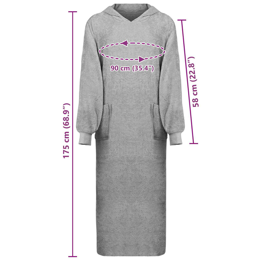 vidaXL Bluza-koc KINN Szary XXL bawełna