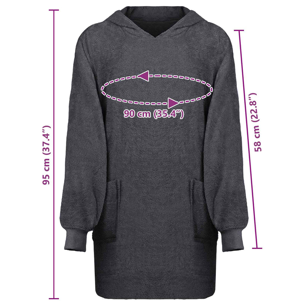 vidaXL Bluza-koc KINN Antracyt L bawełna