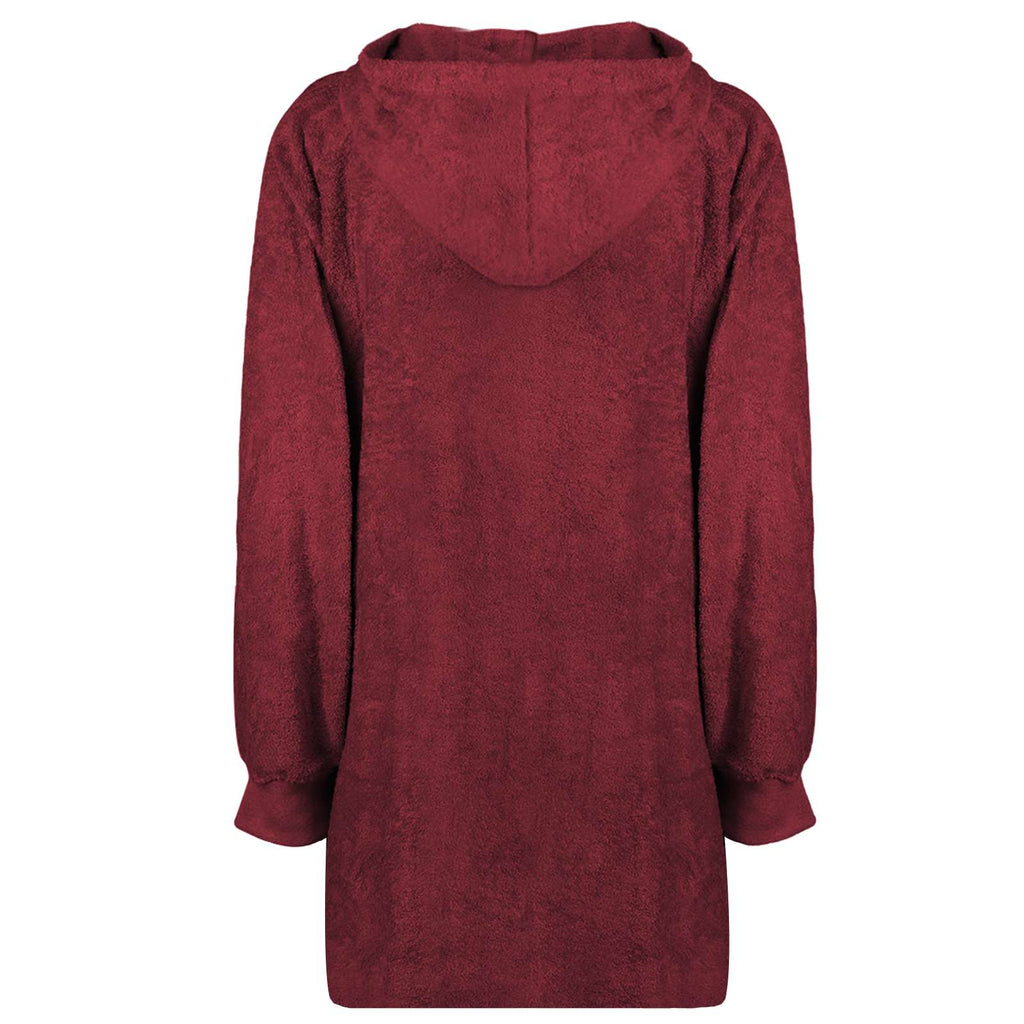 vidaXL Bluza-koc KINN Czerwony L bawełna