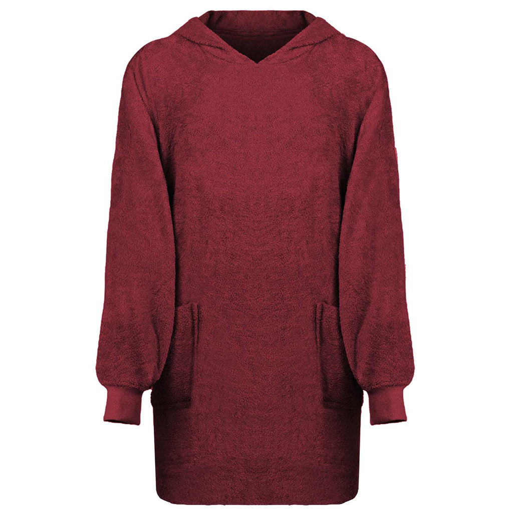 vidaXL Bluza-koc KINN Czerwony L bawełna