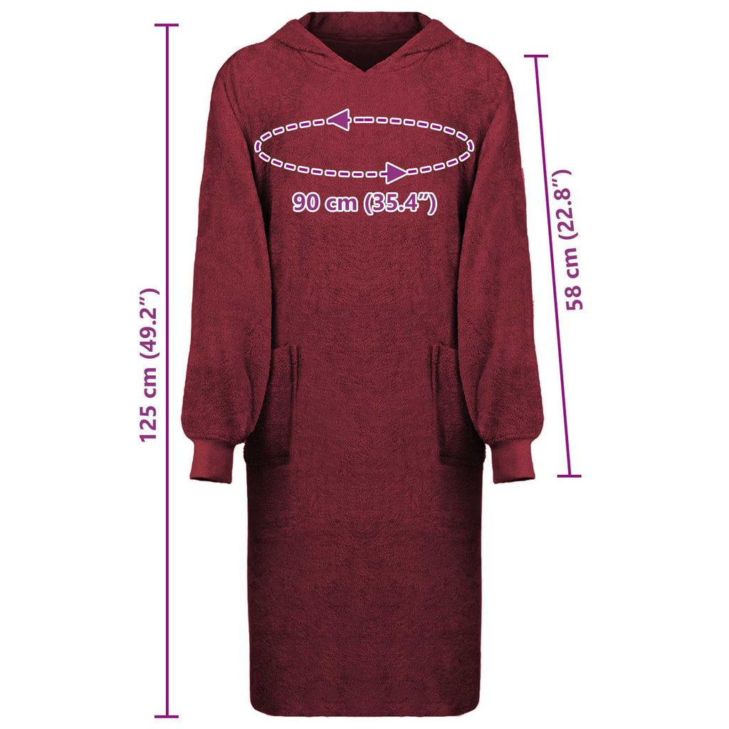 vidaXL Bluza-koc KINN Czerwony XL bawełna