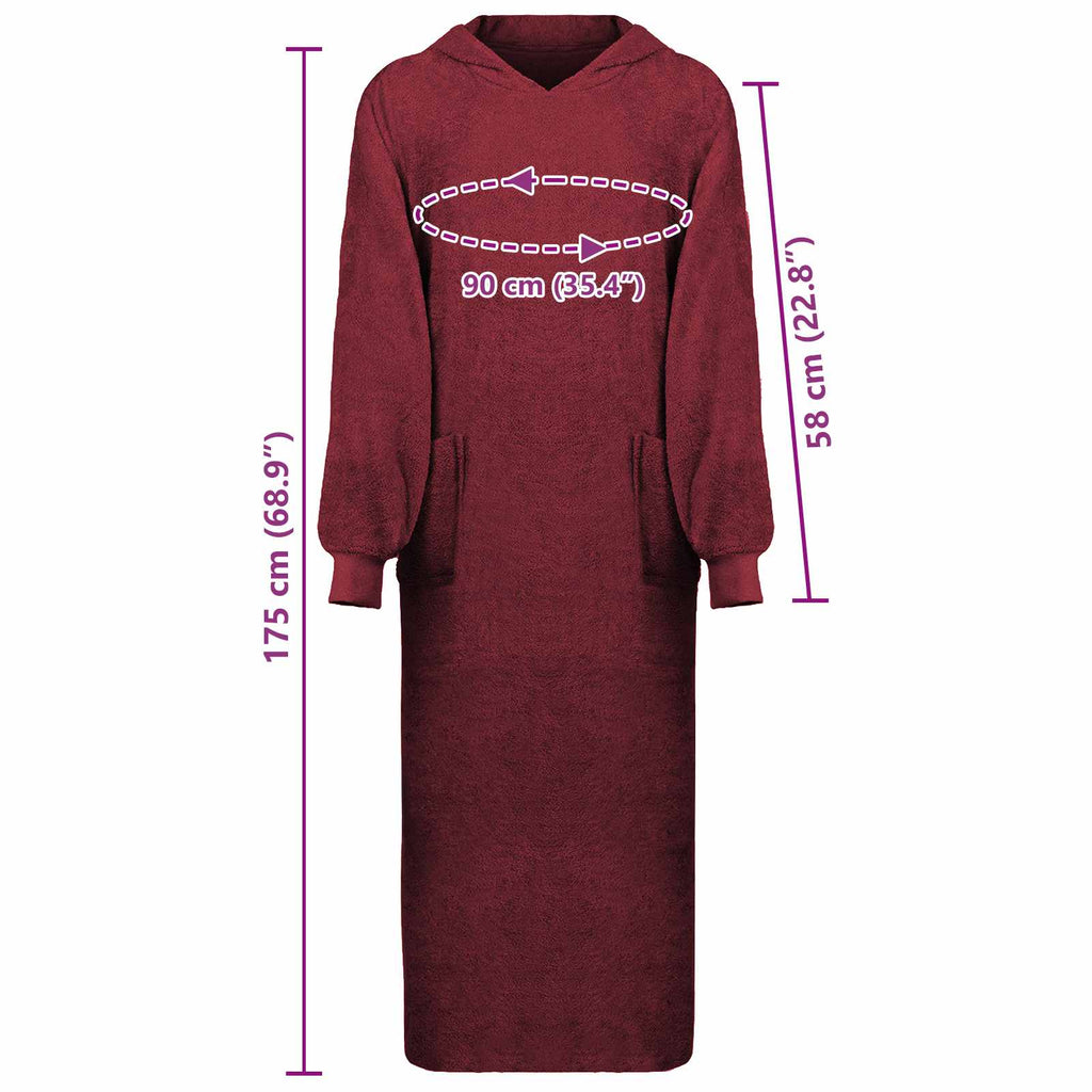vidaXL Bluza-koc KINN Czerwony XXL bawełna