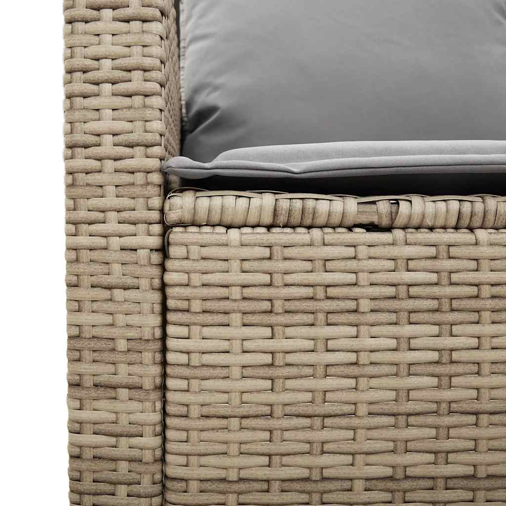 vidaXL Sofa ogrodowa 2-osobowa z poduszkami i stołem beżowa
