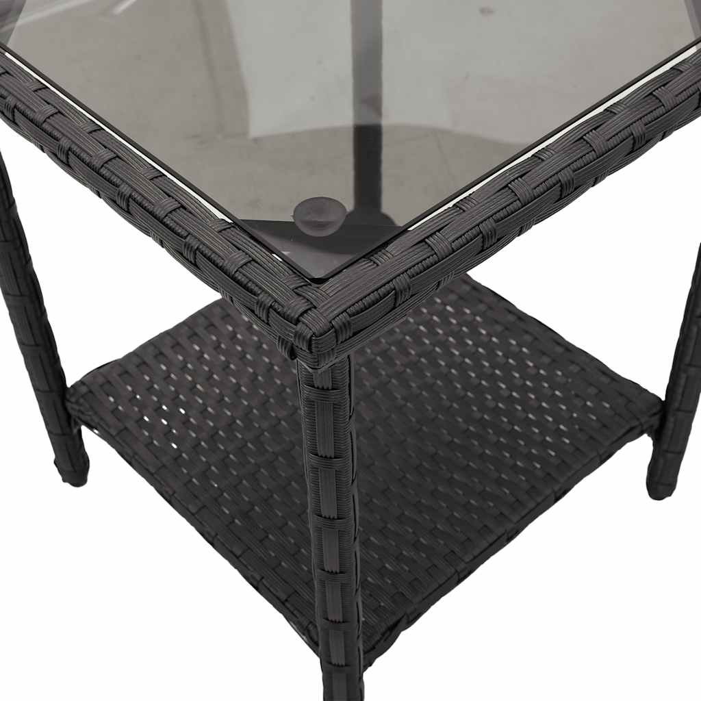vidaXL Sofa ogrodowa ze stołem i poduszkami w kształcie litery L