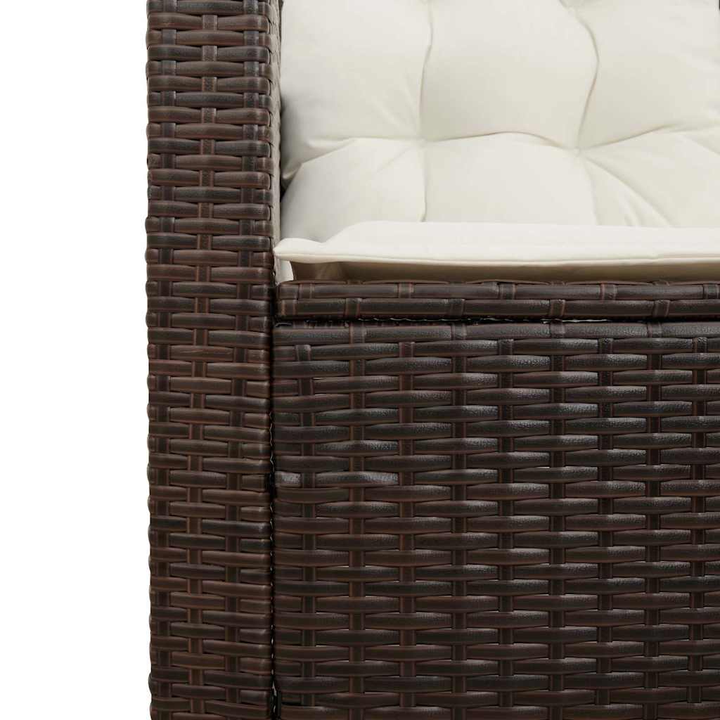 vidaXL Sofa ogrodowa ze stołem i poduszkami w kształcie litery L