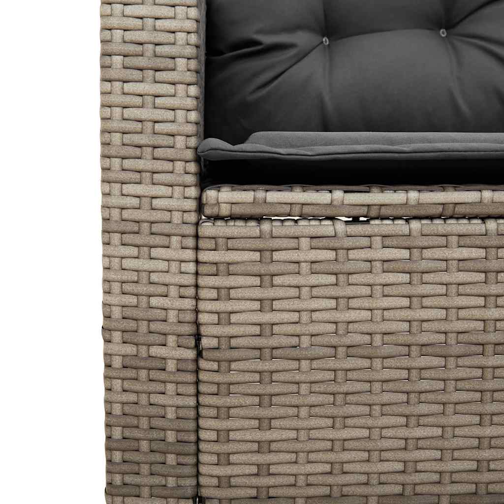 vidaXL Sofa ogrodowa ze stołem i poduszkami w kształcie litery L