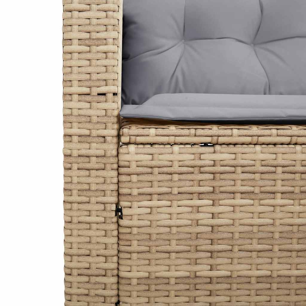 vidaXL Sofa ogrodowa ze stołem i poduszkami w kształcie litery L