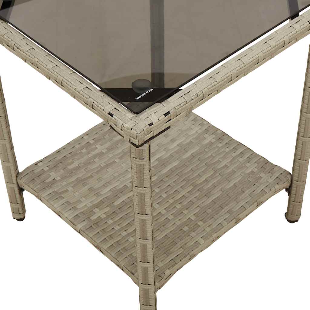 vidaXL Sofa ogrodowa ze stołem i poduszkami w kształcie litery L