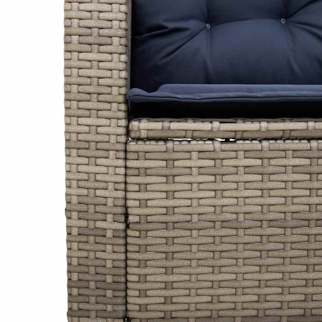 vidaXL Sofa ogrodowa ze stołem i poduszkami w kształcie litery L