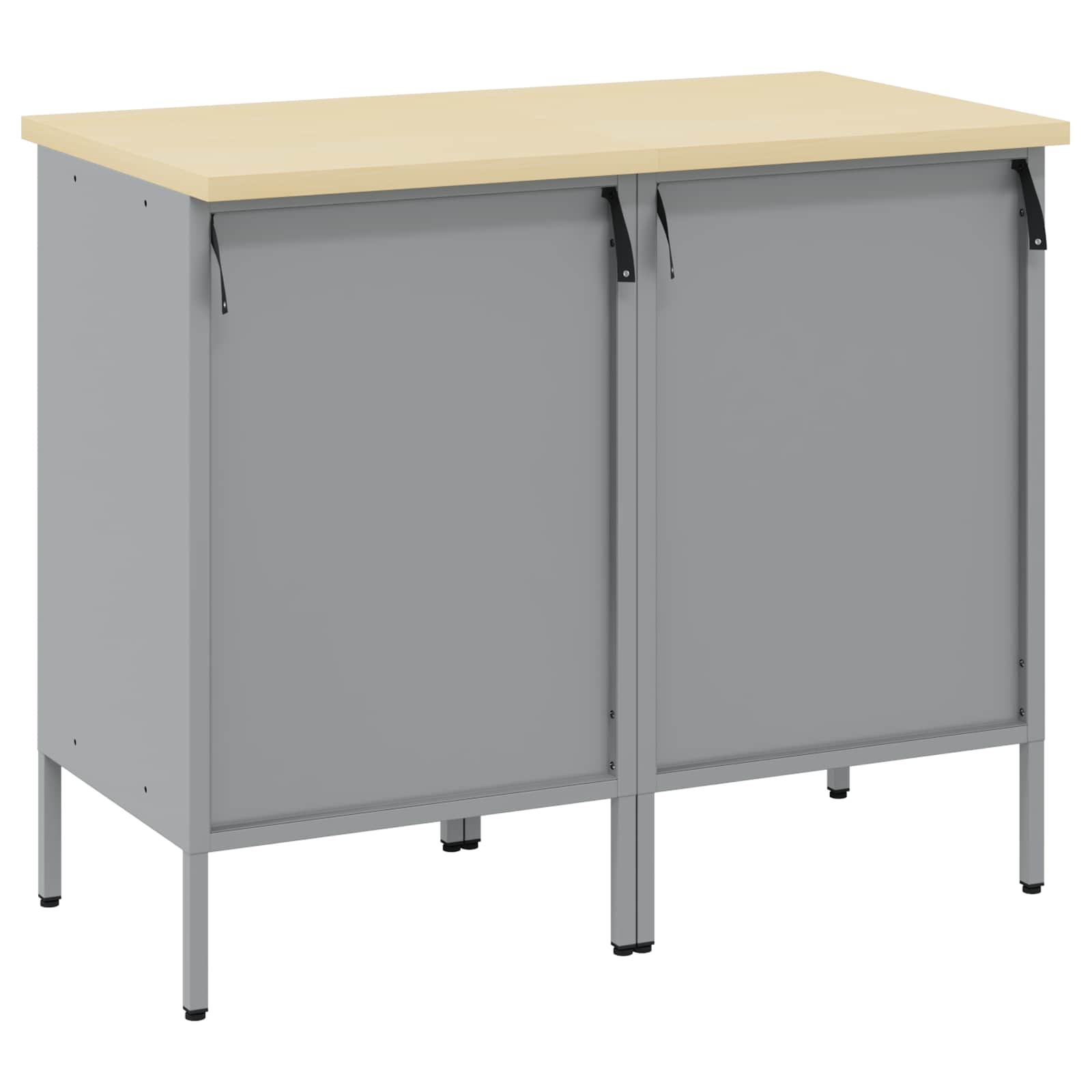 vidaXL Szafka robocza z szufladą 2 pcs Czarny i szary 100 x 55 x 85 cm
