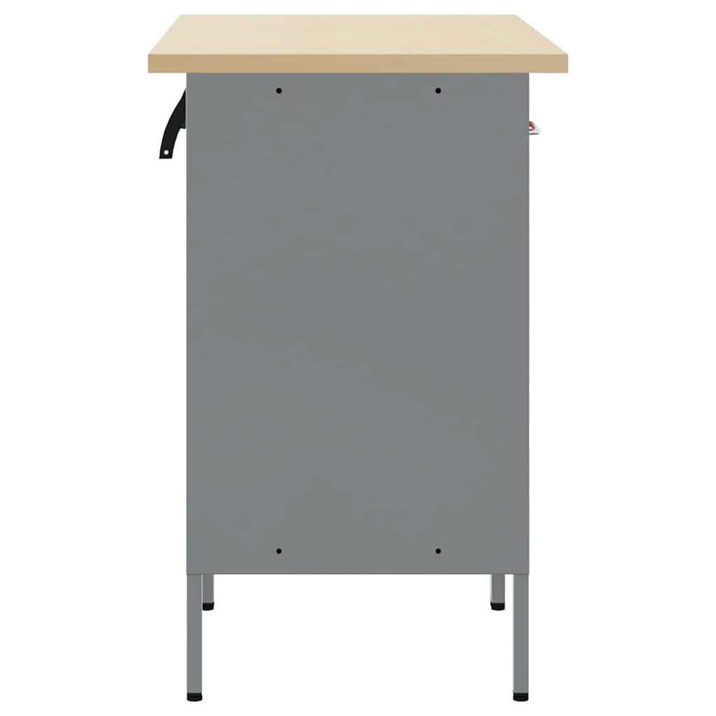 vidaXL Szafka robocza 2 pcs Czerwony i Szary 100 x 55 x 85 cm