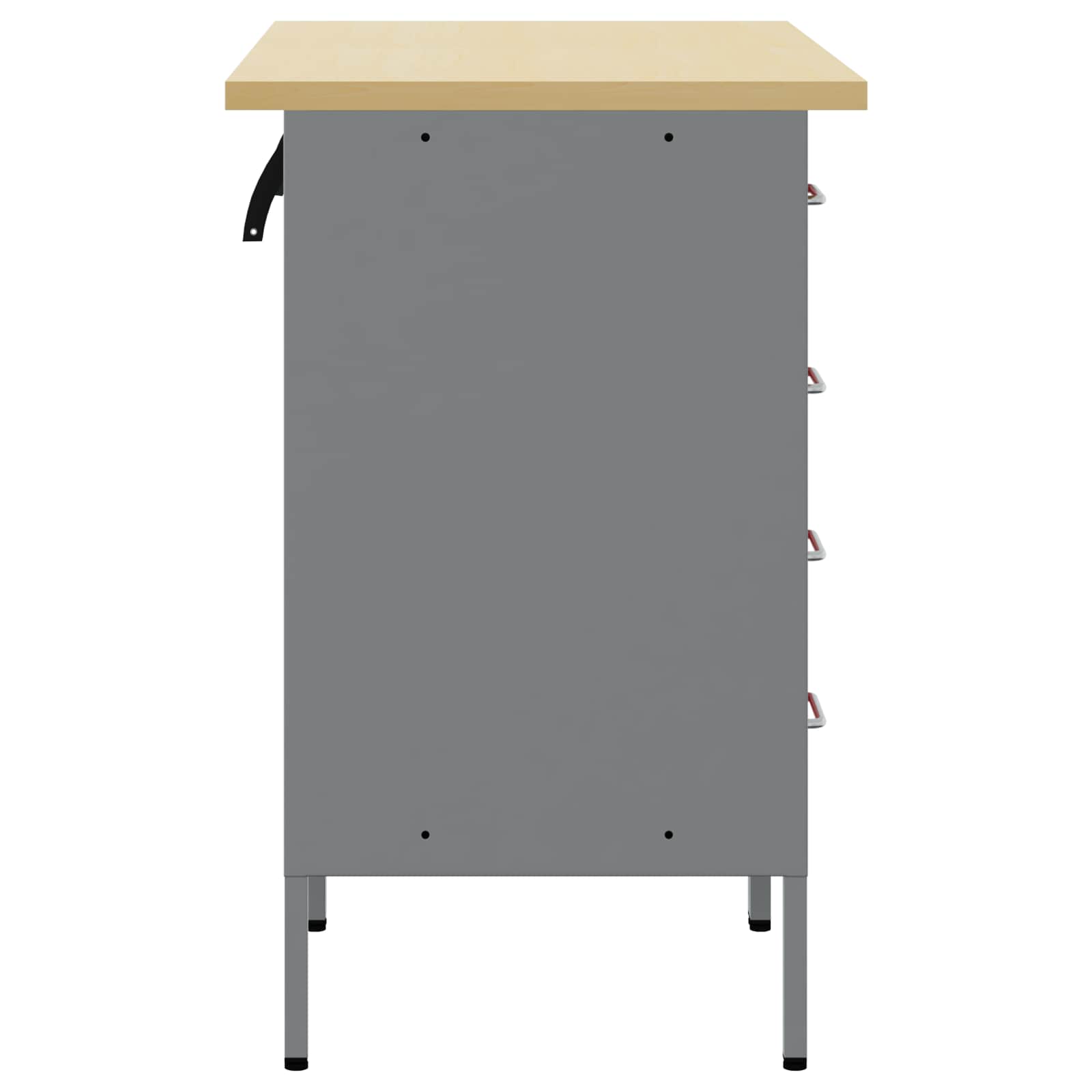 vidaXL Szafka robocza 2 pcs Czerwony i Szary 100 x 55 x 85 cm