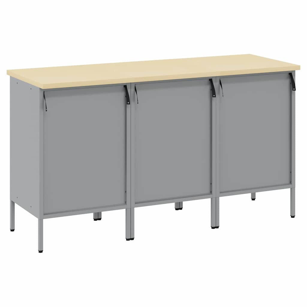 vidaXL Szafka robocza 3 pcs Czerwony i Szary 150 x 55 x 85 cm