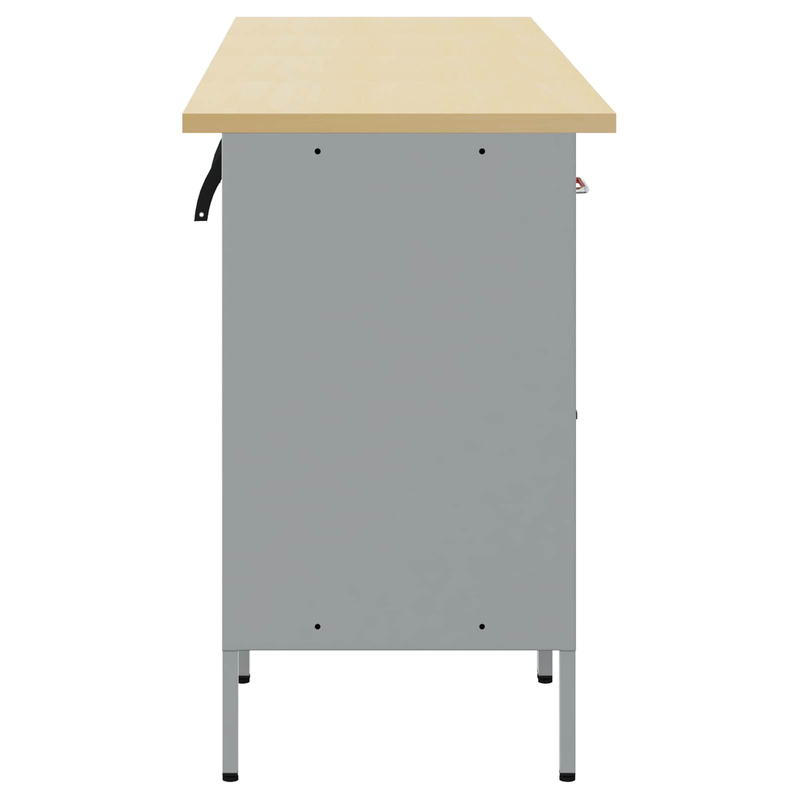 vidaXL Szafka robocza 4 pcs Czerwony i Szary 200 x 55 x 85 cm