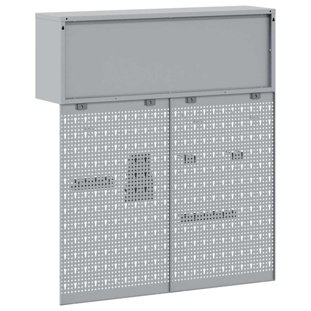 vidaXL Zestaw szafek narzędziowych z półką 3 pcs Czarny