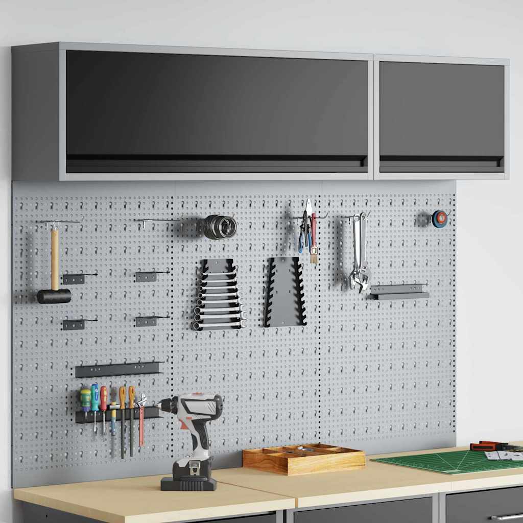 vidaXL Zestaw szafek narzędziowych z półką 5 pcs Czarny